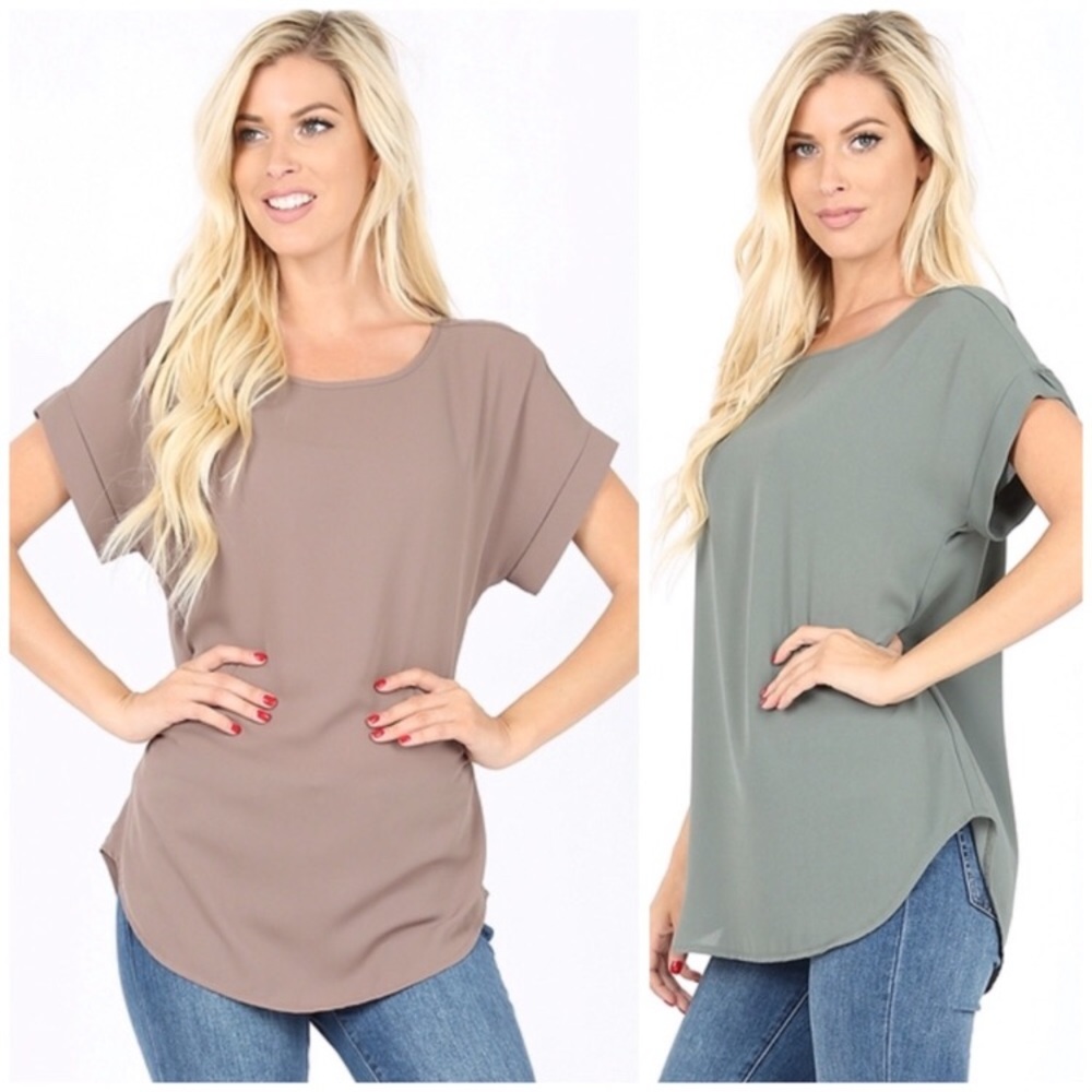 Relaxed fit cuffed blouse🌟HOST PICK🌟
